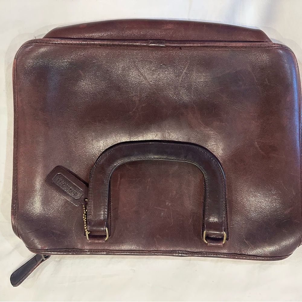 Coach Brown Leather Briefcase for Business
